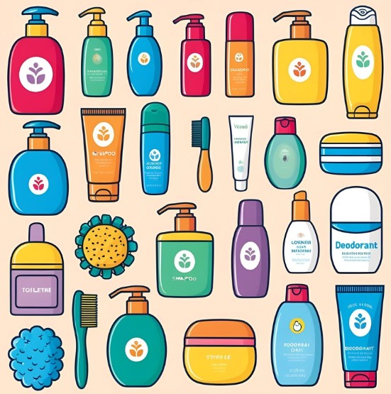 Camping Hygiene and Toiletry products soaps, portable toilets